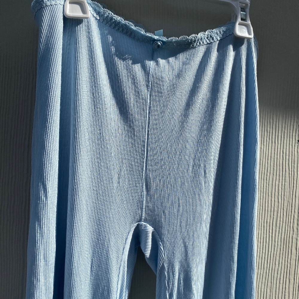 Skims Cotton Jersey lace trim lounge pants size medium